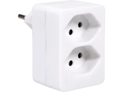 SCHOENENBERGER 591.WS ABZWEIGSTECKER 2XTYP 13 WHITE - Abzweigstecker (Weiss)