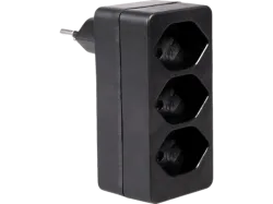 SCHOENENBERGER 594.SZ ABZWEIGSTECKER 2XTYP 13 BLACK - Abzweigstecker (Schwarz)