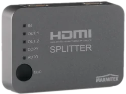 Marmitek Split 312 2 Port HDMI-Splitter 3D-Wiedergabe möglich 3840 x 2160 Pixel Silber