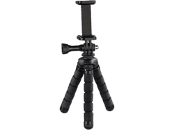 hama 00004609 Ministativ Flex für Smartphone und GoPro, 14 cm, Schwarz