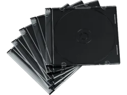 HAMA 51269 CD SLIM BOX CLEAR/BLACK 50PCS - Leerhülle (Transparent/Schwarz)