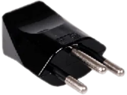 SCHOENENBERGER 04.109.2SZ STECKER TYP 12 SCHWARZ - Stromstecker (Schwarz)