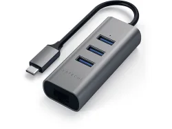 Satechi ST-TC2N1USB31AM USB-Hub 3 Port USB-A, RJ45 USB 3.0 5 GBit/s Spacegrau ST-TC2N1USB31AM