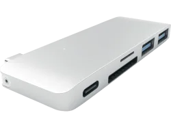 SATECHI PASSTHROUGH - USB-Hub (Silber)