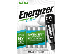 Energizer AAA Wiederaufladbare Batterien Extreme HR03 800 mAh NiMH 1,2 V 4 Stück