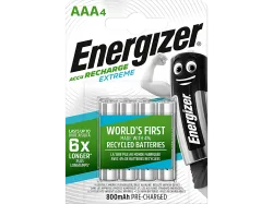 Energizer AAA Wiederaufladbare Batterien Extreme HR03 800 mAh NiMH 1,2 V 4 Stück
