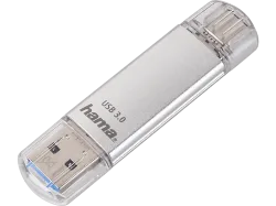 Hama - C-Laeta - USB-Speicherstick, USB-C USB 3.1/USB 3.0, 128GB, 40 MB/s, Silber, 128 GB