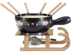 Nouvel Schlitten Käsefondue Set – schwarz