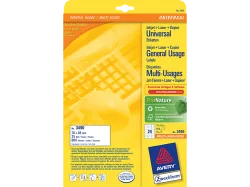 AVERY ZWECKFORM Universal-Etiketten 70x36mm 3490 weiss 720 Stk./25 + 5 Blatt