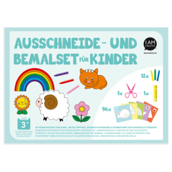 I AM Creative Ausschneide- und Malset für Kinder mit 96 Vorlagen