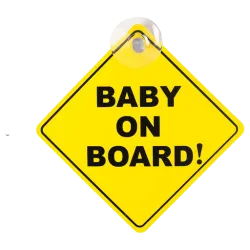 AK „Baby an Bord“-Schild