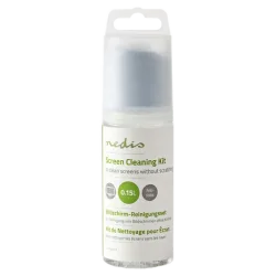 Nedis - Bildschirmreiniger | Spray | 150 ml | Computer-/Tablet-/Smartphone-/Fernsehbildschirm | inkl. Wischtücher, One Size, Weiss