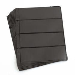 Kunststoffhüllen OPTIMA für Briefmarken, 10er Pack, schwarz