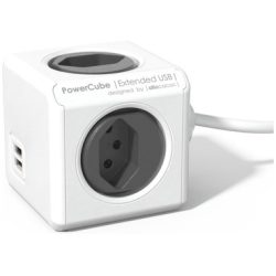 Allocacoc PowerCube Extended USB - Stockdosenwürfel (Grau)