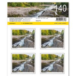 Briefmarken CHF 1.40 «Kleine Emme LU», Bogen mit 10 Marken