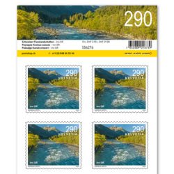 Briefmarken CHF 2.90 «Inn GR», Bogen mit 10 Marken