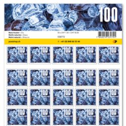 Briefmarken CHF 1.00 «Eis», Bogen mit 50 Marken