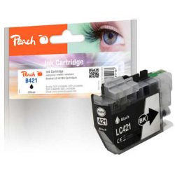 Peach Tintenpatrone schwarz kompatibel zu Brother LC-421BK