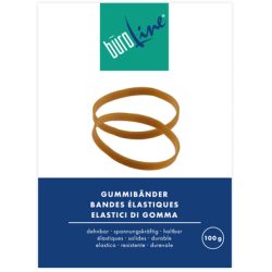 BÜROLINE -  Gummibänder 50x1,3mm 155214 braun, ø 30mm 100g, 100 Stück