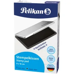 PELIKAN Metall-Stempelkissen schwarz 331108 Gr.1 16x9cm