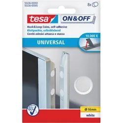 TESA Klettpunkte 16mm 552260000 weiss 8 St&uuml;ck