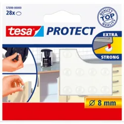 TESA Protect L&auml;rm/Rutschstopper 8mm 578980000 transparent, rund 28 St&uuml;ck