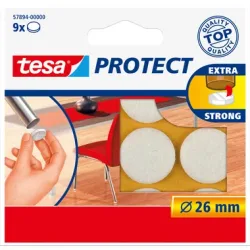 TESA Filzgleiter Protect 26mm 578940000 weiss, rund 9 St&uuml;ck