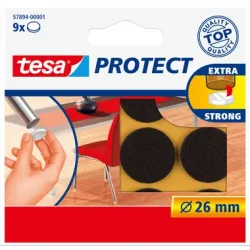 TESA Filzgleiter Protect 26mm 578940000 braun, rund 9 St&uuml;ck