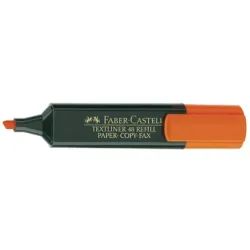 Faber-Castell Superfluorescent Textliner 48 Textmarker Orange Mittel Keilspitze 1 - 5 mm Nachfüllbar