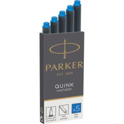 PARKER Tintenpatrone Quink Z 44 1950383 k&ouml;nigsblau, abwaschbar 5 St&uuml;ck