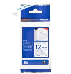 PTOUCH Textilband blau/weiss TZe-FA3 zu PT-200,300,500 L&auml;nge: 3m