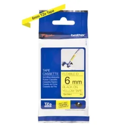 PTOUCH Flexitape lamin. schwarz/gelb TZe-FX611 zu PT-550 6 mm