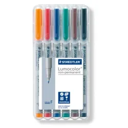 STAEDTLER Lumocolor non-perm. F 316-WP6 6 Farben assortiert