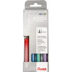 PENTEL Roller Hybrid Gel Grip 1.0mm K230M-4 rot, blau, gr&uuml;n, violett