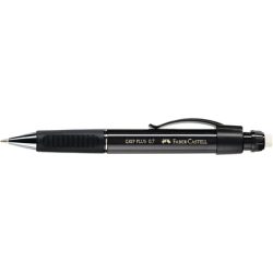 FABER-CASTELL Druckbleistift GRIP PLUS HB 130733 schwarz met., Radiere