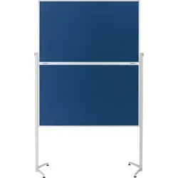 magnetoplan Moderationstafel Evolution plus (L x B x H) 1530 x 1200 x 2100 mm Filz Blau zusammenklappbar 1151303