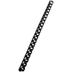 Leitz -  Plastikbinderücken 12mm A4, 21 Ringe 100 Stück, Schwarz