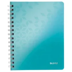 LEITZ Notizblock WOW PP A5 46410051 eisblau kariert
