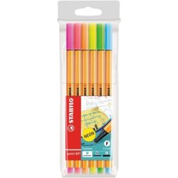 STABILO® Fineliner POINT 88 mit 6 Neon-Farben in bunt