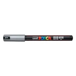 UNI-BALL Posca Fineliner 0,7mm PC1MR SILVER silber