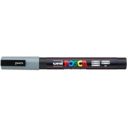 UNI-BALL Posca Marker 0,9-1,3mm PC-3M GREY grau, Rundspitze