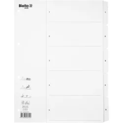 BIELLA Register Karton, SmartIndex A4 469405.01 1-5, weiss