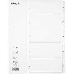 BIELLA Register Karton, SmartIndex A4 469405.01 1-5, weiss