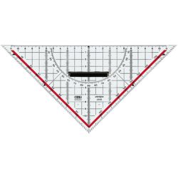 M+R Geometriedreieck 22cm 23250100 abnehmbarer Griff, rot