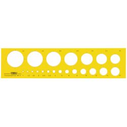 M+R Kreisschablone 1-32mm 85030670 gelb-transparent