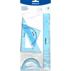 PELIKAN Geometrie-Set 137430 transparent blau, 4-teilig