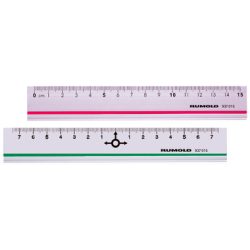 RUMOLD Alulineal 15cm 937015 geteilt