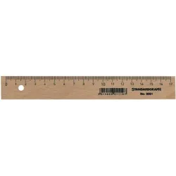 DUX Holzlineal 17cm 9061 unlackiert