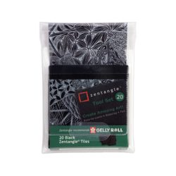 SAKURA Zentangle Tiles Z20TBGB 20 St&uuml;ck schwarz