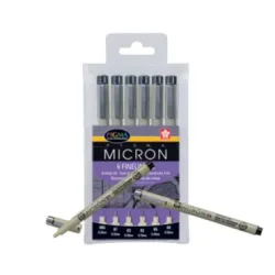 SAKURA Pigma Micron Set POXSDK6 0,2/0,25/0,3/0,35/0,45/0,5mm